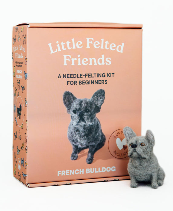 Little Felted Friends: French Bulldog : Dog Needle-Felting Beginner Kits with Needles, Wool, Supplies, and Instructions